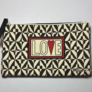 Brighton canvas Love Patterned pouch